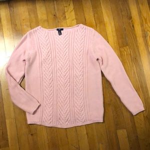 Vintage Gap baby Pink Cable knit Sweater, M